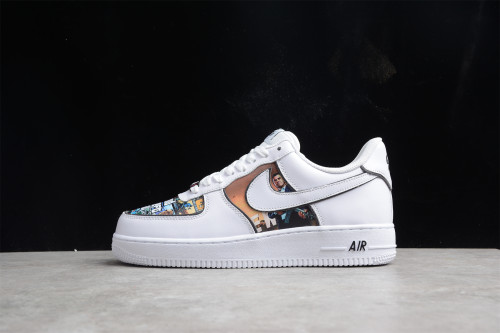 Nike Air Force 1 07 Low Xavier White Black Shoes CW2288-302