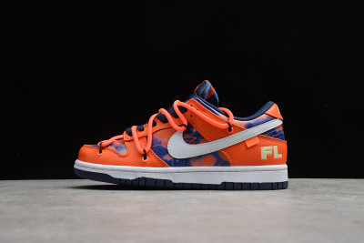 OFF-WHITE X FUTURA X NIKE SB DUNK LOW FLURO ORANGE/BLUE DD0856-801