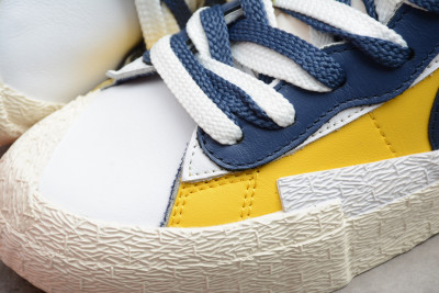Sacai x Nike Blazer Mid Yellow/White-Blue-Red BV0072-002