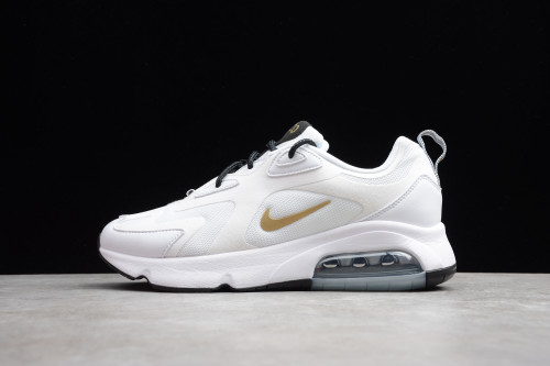Nike Men's Air Max 200 Metallic Gold White Black AQ2568-102