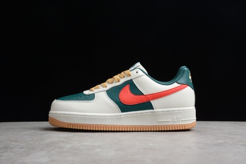 Nike Air Force 1 Low Id Cream Green Red AQ3778-991