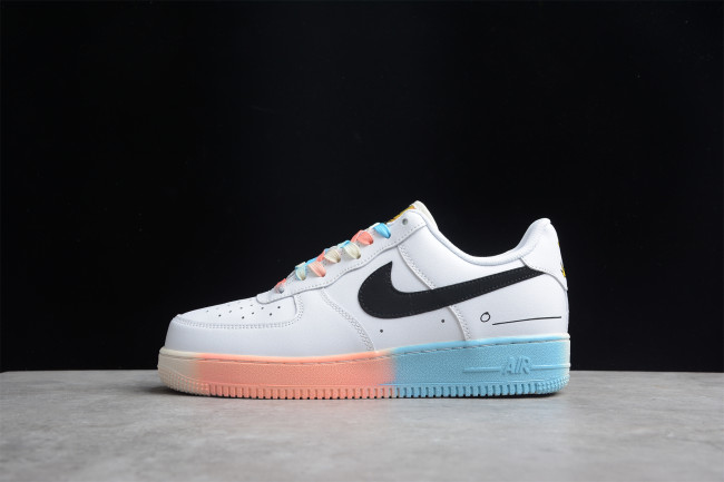 Nike Air Force 1 07 Low White Pink Blue Black DJ4679-101