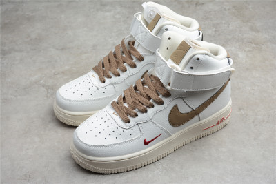 Nike Air Force 1 High ID Beige Brown Casual Shoes 808788-995