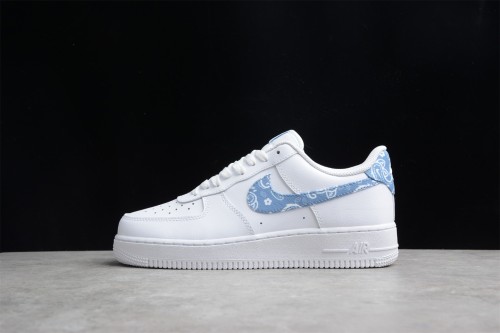Nike Air Force 1 Low '07 Essential White Worn Blue Paisley (W) DH4406-100