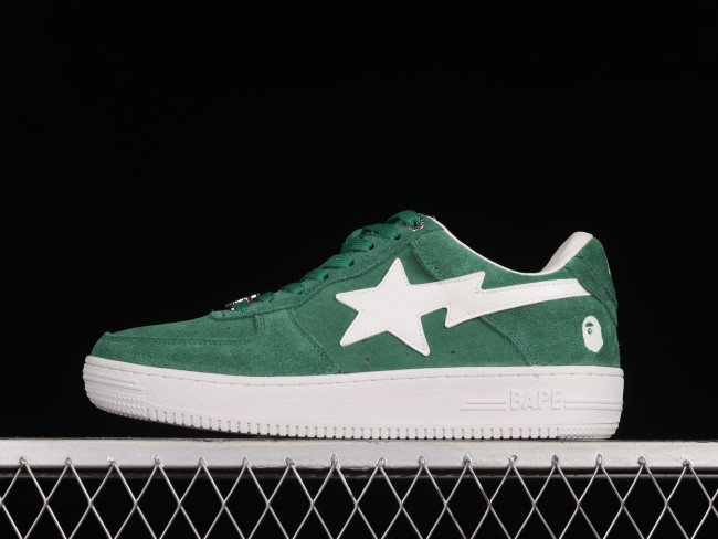 A Bathing Ape Bape Sta Low Green Suede 1G70191030GREEN