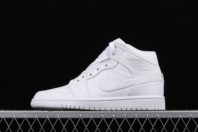 Jordan 1 Mid Triple White (2022) 554724-109