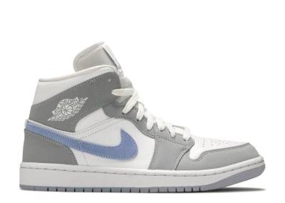 WMNS AIR JORDAN 1 MID 'WOLF GREY ALUMINUM' BQ6472-105