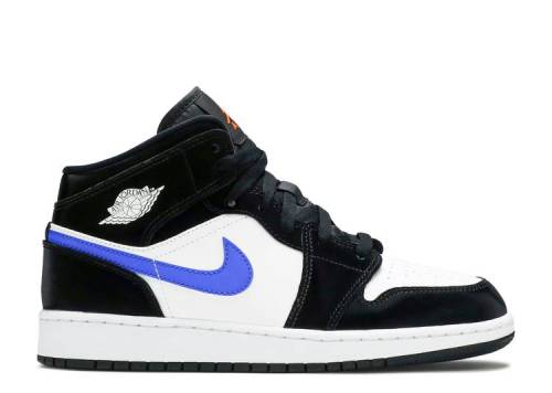 AIR JORDAN 1 MID GS 'BLACK RACER BLUE' 554725-084
