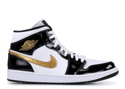 AIR JORDAN 1 MID PATENT 'BLACK GOLD' 852542-007