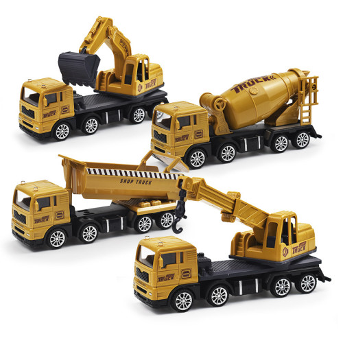 Children's Construction Vehicle Toys Excavator Lifting Crane Mixer Inertial Toy Car