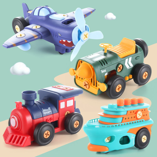 Children's boys' educational electric assembled toy car disassembly diy assembly screw disassembly toy