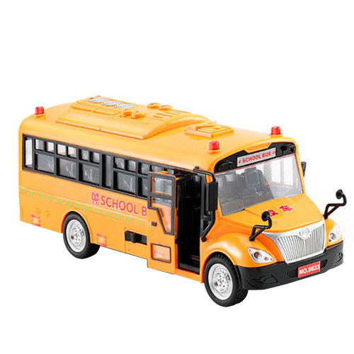 9833 school bus bus children's model inertial school bus toy light concert storytelling