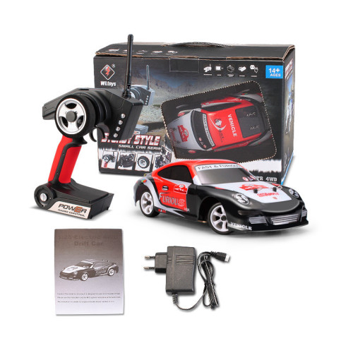 1:28 electric four-wheel drive drift car remote control 2.4G remote control alloy high-speed off-road vehicle toy