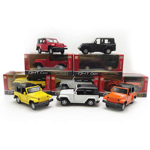 1:32 alloy car jeep model sound and light two-door Wrangler boy car toy small gift ornaments