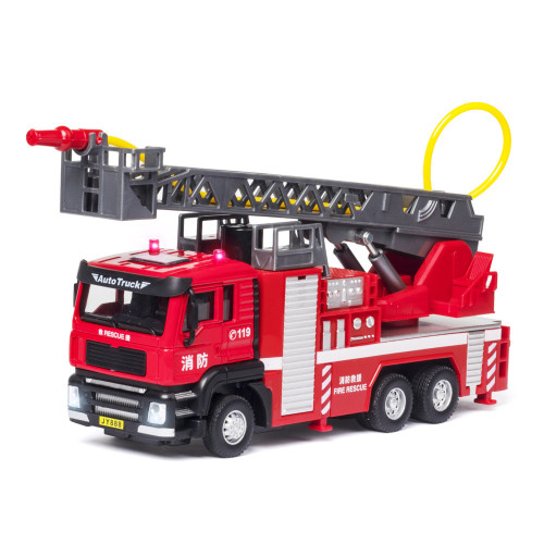 Fire engineering sanitation alloy car model ornaments with sound and light toy car