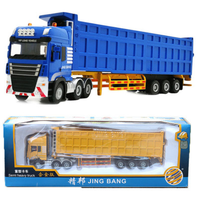 Semi-trailer heavy-duty truck dump tipper transport truck model engineering vehicle toy model
