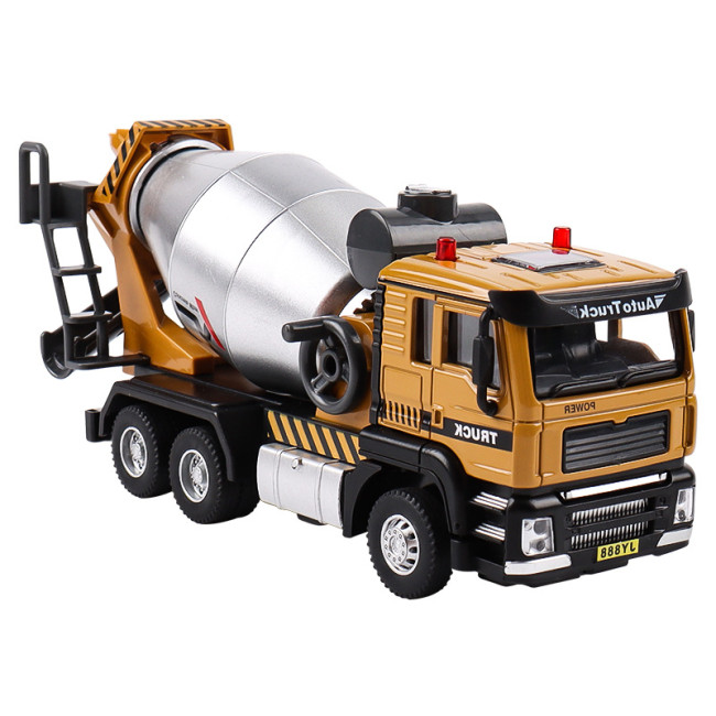 Alloy mixer truck toy children's large concrete cement machine little boy tank truck engineering vehicle model set