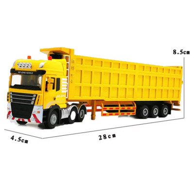 Semi-trailer heavy-duty truck dump tipper transport truck model engineering vehicle toy model