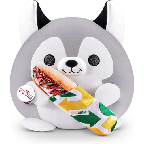 snackles-14-inch-plush-nigel-the-husky-with-subway