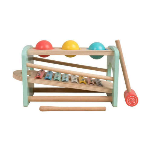 owl-fox-wooden-xylophone-bench