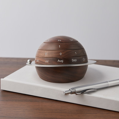 Creative handmade wooden planet calendar