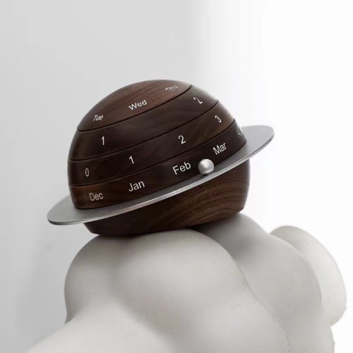 Creative handmade wooden planet calendar