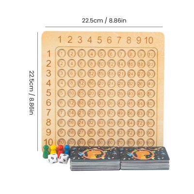 Educational toys - Wooden Montessori multiplication board game