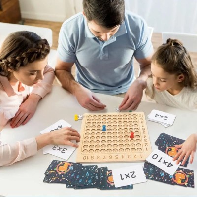Educational toys - Wooden Montessori multiplication board game