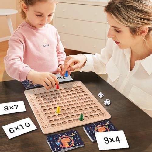 Educational toys - Wooden Montessori multiplication board game