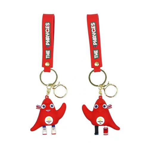 Officially Licensed 2024 Olympic Games Mascot Friggy Silicone Keychain
