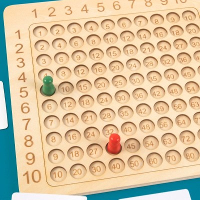 Educational toys - Wooden Montessori multiplication board game