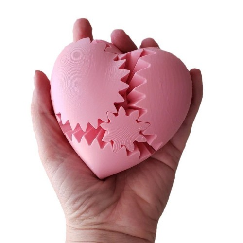 Gear heart-3D steampunk heart gear