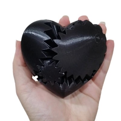 Gear heart-3D steampunk heart gear