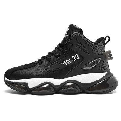 2022 Spring Men's High Elasticity Chunky Sneakers Fashion Comfortable Cushioning Basketball Sport Shoes For Adults Spring