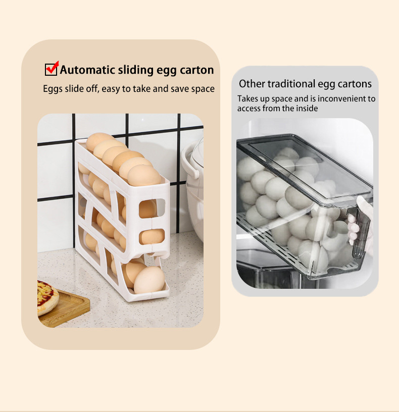 4 Tiers Egg Holder for Fridge