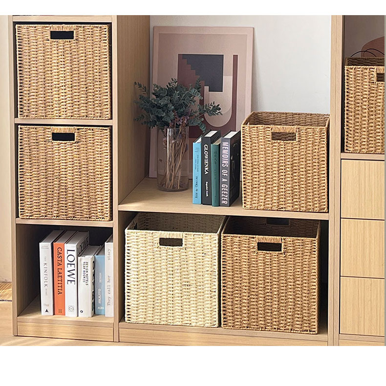 Household grid cabinet storage basket