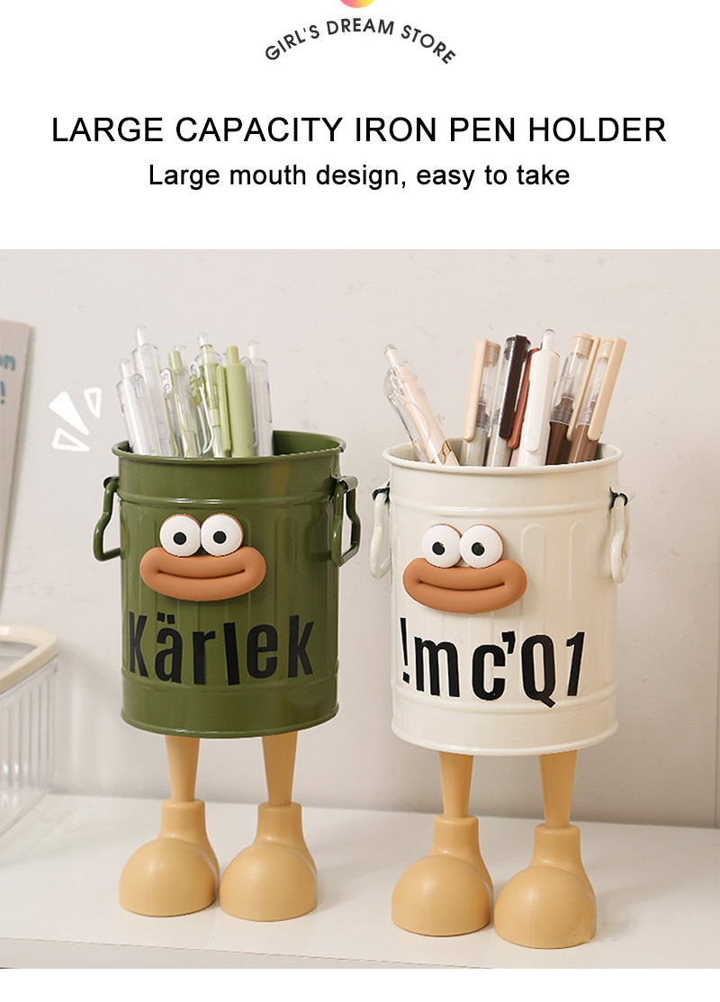 Large capacity office desktop storage funny pen holder box