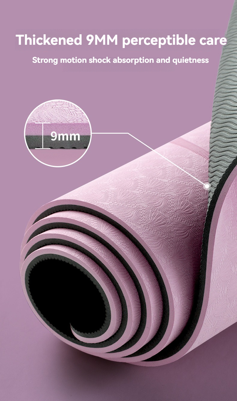 TPE thickened and widened non-slip shock-absorbing silent sports yoga mat