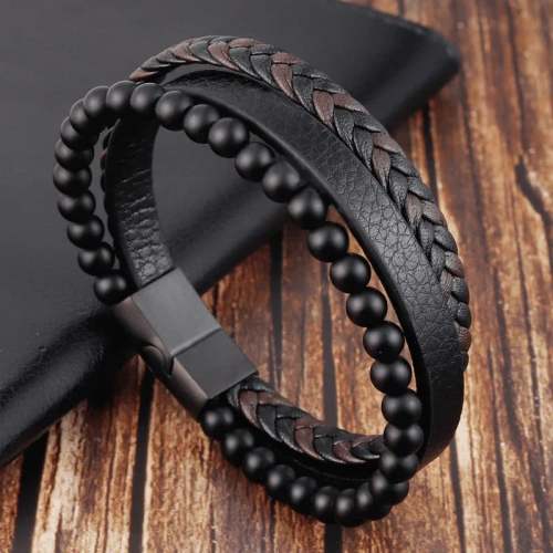 Volcanic Stone Calming Anxiety Bracelet – Natural Stress Relief Bracelet with Essential Oils & Lava Stone for Calmness & Focus
