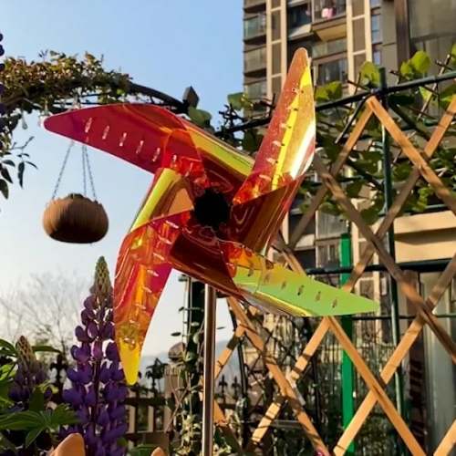Outdoor Solar Windmill Light – Decorative Solar-Powered Windmill with LED Lights for Garden & Patio
