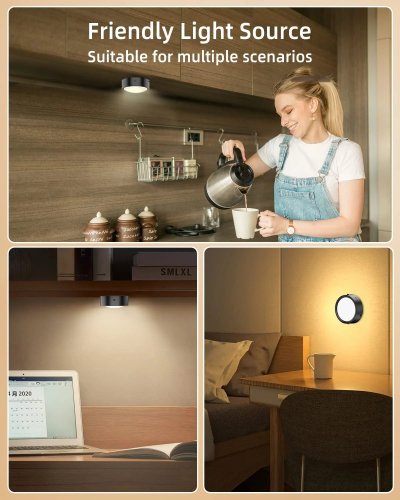 ICE Puck Light – Compact LED Night Light for Home, Bedroom, and Nighttime Convenience