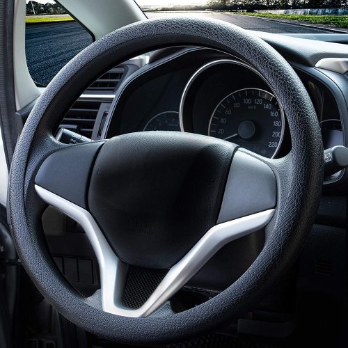 Leather Texture Anti-Slip Car Steering Wheel Cover – Sweat-Absorbing, Breathable & Universal Fit