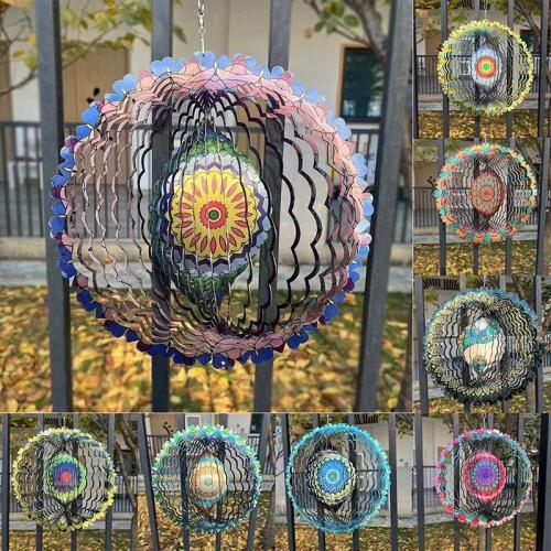 3D Colorful Wind Spinning Mandala - Mesmerizing Garden Decor
