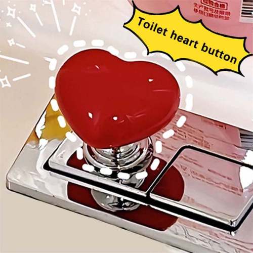 💖Toilet Heart Button - Cute and Fun Bathroom Accessory🚽