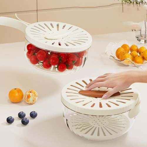 New Draining Basket with Lid - Efficient and Versatile Kitchen Tool