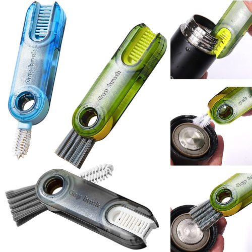 3 in 1 Multipurpose Bottle Gap Cleaner Brush – Versatile Cleaning Tool for Bottles, Cups, and Hard-to-Reach Areas