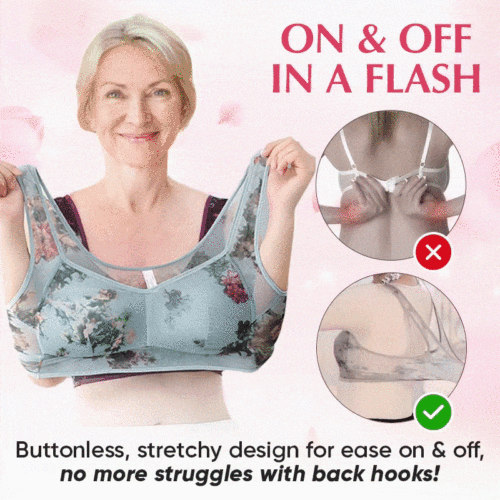 Super gather bra | Ice Silk Lace Cooling Comfort Bra 👍No more sagging breasts