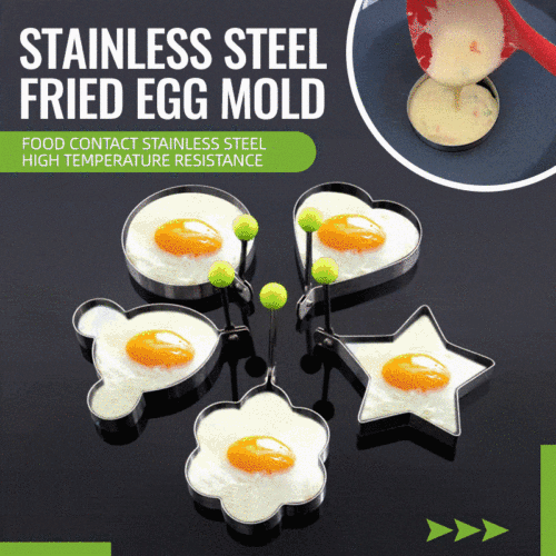 Stainless Steel Fried Egg Molds – Set of 4, Durable Egg Rings for Perfectly Shaped Eggs