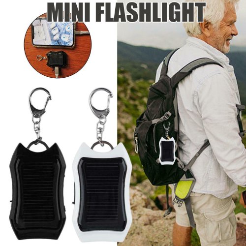 1000mAh Solar Power Bank Keychain - Portable Charging Solution