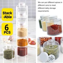 Transparent Seasoning Jar Set (6 PCS/SET)